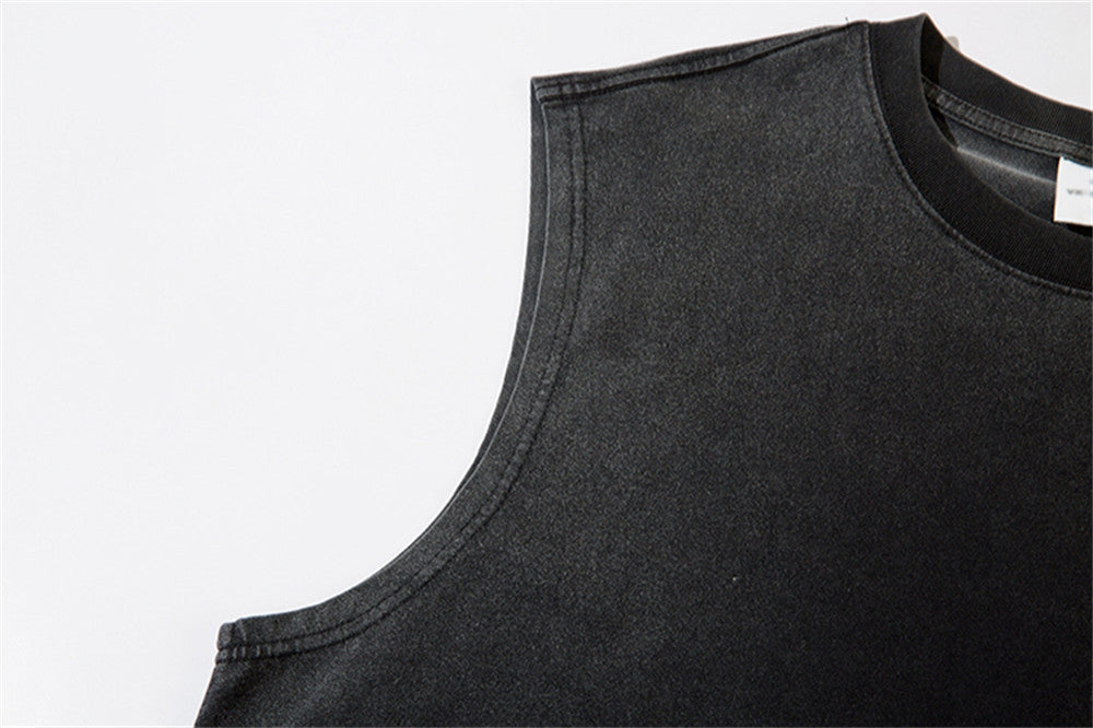 Tholoúra: Creative Letters Printed Sleeveless