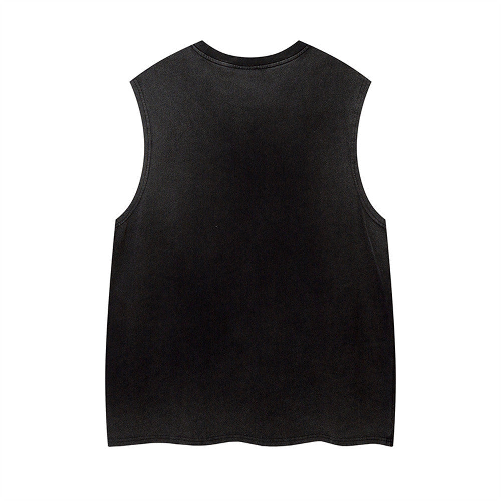 Tholoúra: Creative Letters Printed Sleeveless