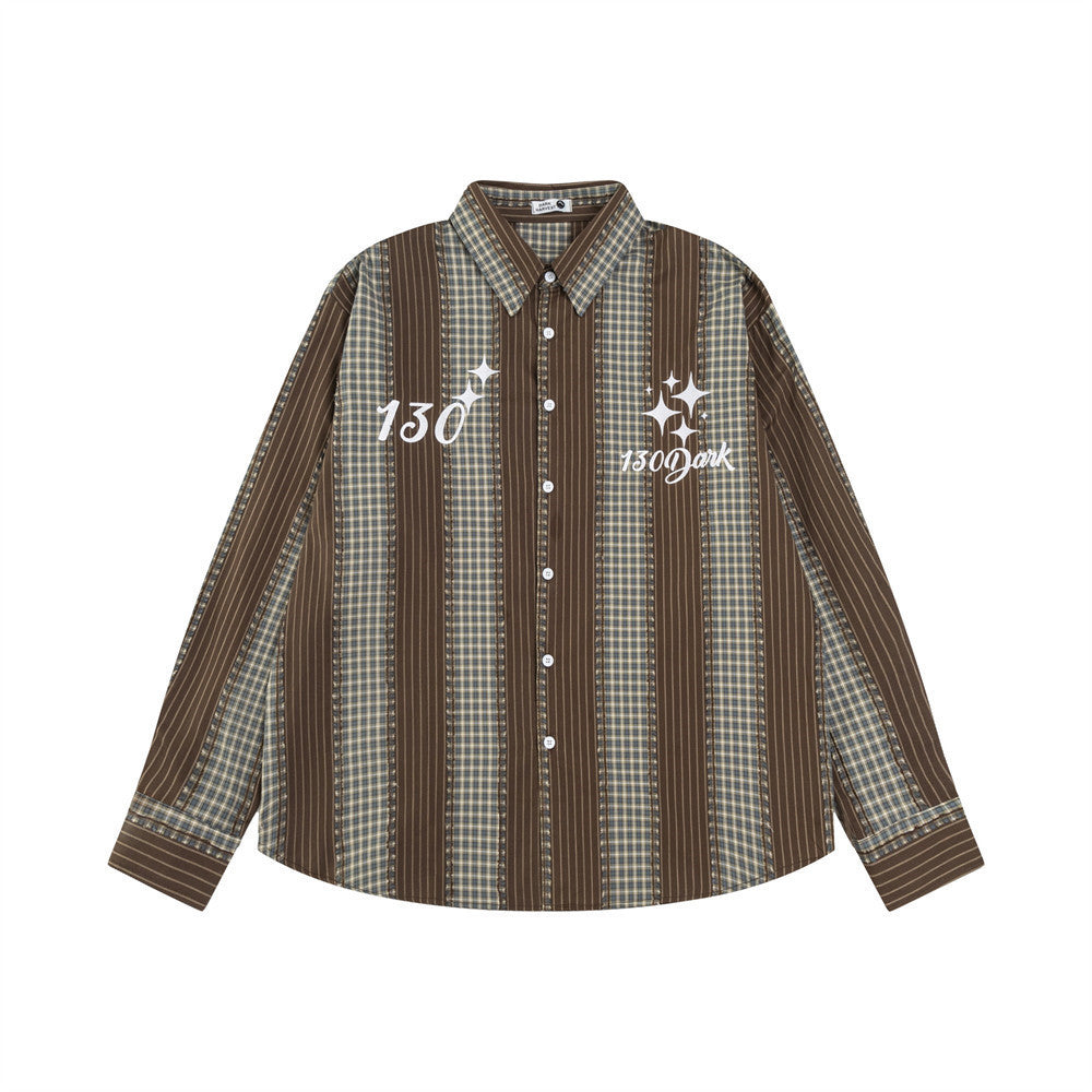 Tholoúra 130: Check Long Sleeve Shirt For Men
